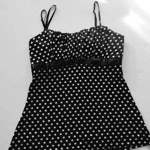 2 for $30!! Black & White Poka Dot Tank Top